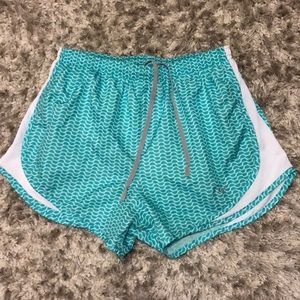 Turquoise print Nike tempo running shorts